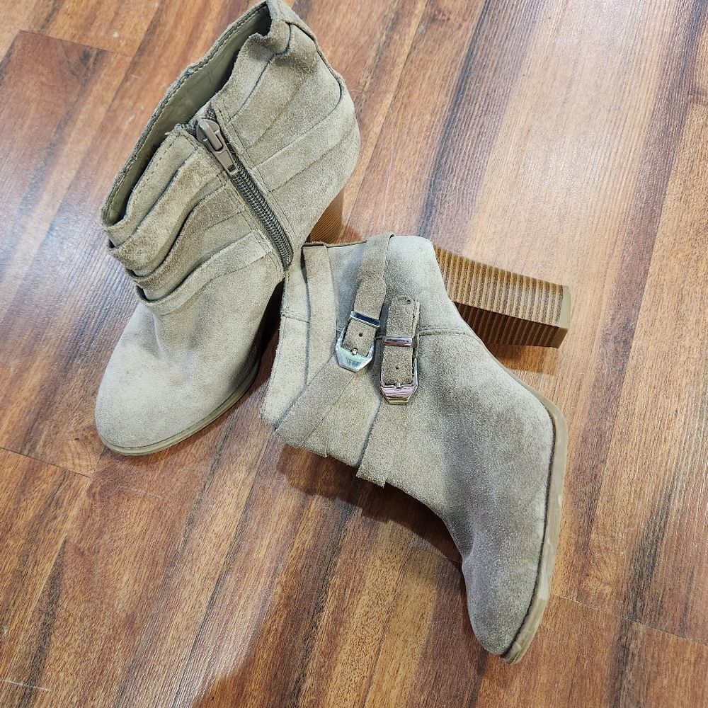 INC International Concepts Buckled Zipper Booties